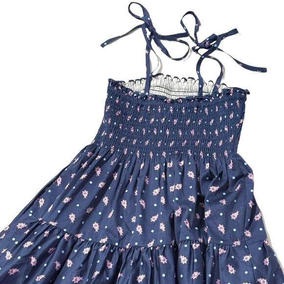NWT Kate Spade Dress - XS - Navy Blue Print - w/ Pockets & Optional Straps - Picture 8 of 12